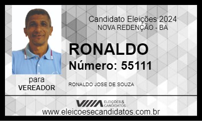 Candidato RONALDO 2024 - NOVA REDENÇÃO - Eleições