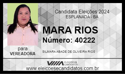 Candidato MARA RIOS 2024 - ESPLANADA - Eleições