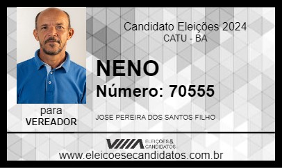 Candidato NENO 2024 - CATU - Eleições