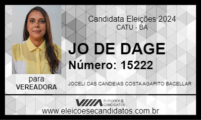 Candidato JO DE DAGE 2024 - CATU - Eleições