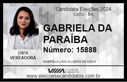 Candidato GABRIELA SILVEIRA 2024 - CATU - Eleições