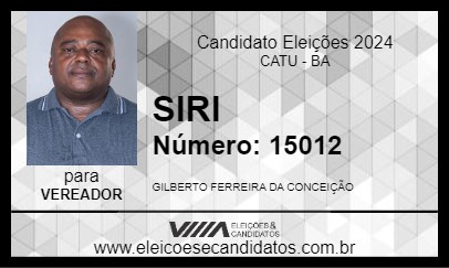 Candidato SIRI 2024 - CATU - Eleições