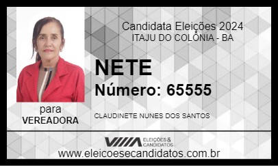 Candidato NETE 2024 - ITAJU DO COLÔNIA - Eleições