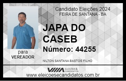 Candidato JAPA DO CASEB 2024 - FEIRA DE SANTANA - Eleições