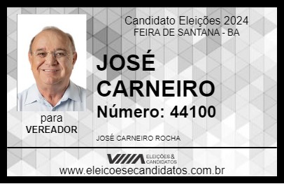 Candidato JOSÉ CARNEIRO 2024 - FEIRA DE SANTANA - Eleições