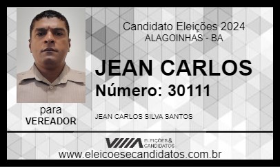 Candidato JEAN CARLOS 2024 - ALAGOINHAS - Eleições