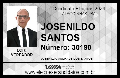 Candidato JOSENILDO SANTOS 2024 - ALAGOINHAS - Eleições