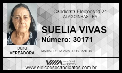 Candidato SUELIA VIVAS 2024 - ALAGOINHAS - Eleições