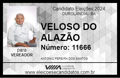 Candidato VELOSO DO ALAZÃO 2024 - OUROLÂNDIA - Eleições