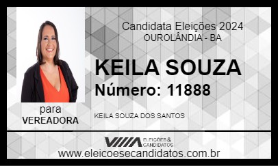 Candidato KEILA SOUZA 2024 - OUROLÂNDIA - Eleições