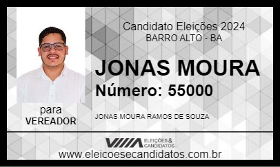 Candidato JONAS MOURA 2024 - BARRO ALTO - Eleições