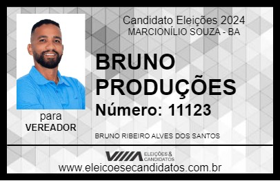 Candidato BRUNO PRODUÇÕES 2024 - MARCIONÍLIO SOUZA - Eleições