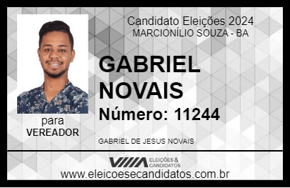 Candidato GABRIEL NOVAIS 2024 - MARCIONÍLIO SOUZA - Eleições