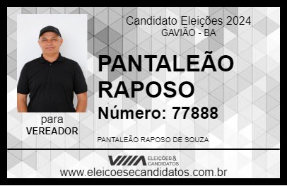 Candidato PANTALEÃO RAPOSO 2024 - GAVIÃO - Eleições