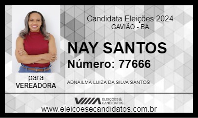 Candidato NAY SANTOS 2024 - GAVIÃO - Eleições