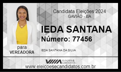 Candidato IEDA SANTANA 2024 - GAVIÃO - Eleições