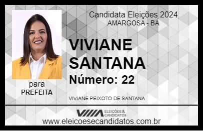 Candidato VIVIANE SANTANA 2024 - AMARGOSA - Eleições