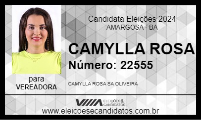 Candidato CAMYLLA ROSA 2024 - AMARGOSA - Eleições