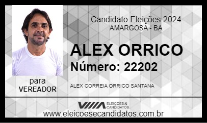 Candidato ALEX ORRICO 2024 - AMARGOSA - Eleições