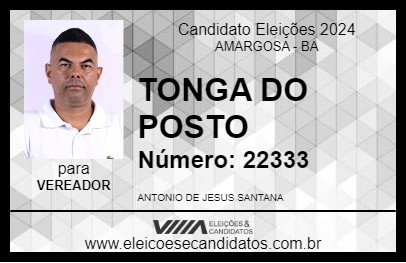 Candidato TONGA DO POSTO 2024 - AMARGOSA - Eleições