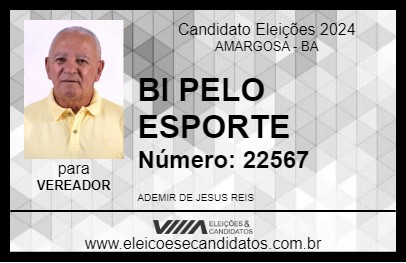 Candidato BI PELO ESPORTE 2024 - AMARGOSA - Eleições