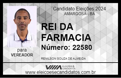 Candidato REI DA FARMACIA 2024 - AMARGOSA - Eleições