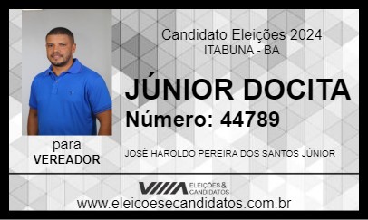 Candidato JÚNIOR DOCITA 2024 - ITABUNA - Eleições