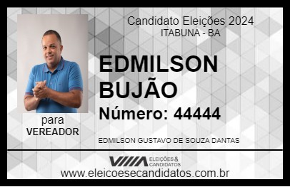 Candidato EDMILSON BUJÃO 2024 - ITABUNA - Eleições