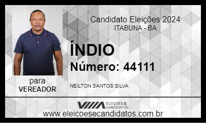 Candidato ÍNDIO 2024 - ITABUNA - Eleições