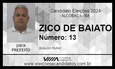 Candidato ZICO DE BAIATO 2024 - ALCOBAÇA - Eleições