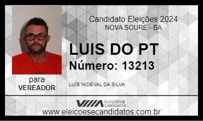 Candidato LUIS DO PT 2024 - NOVA SOURE - Eleições