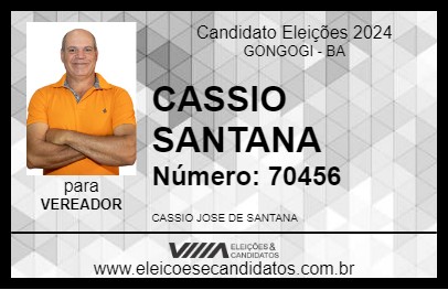 Candidato CASSIO SANTANA 2024 - GONGOGI - Eleições