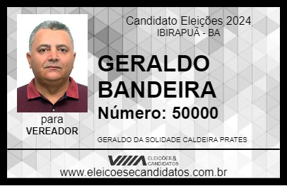 Candidato GERALDO BANDEIRA 2024 - IBIRAPUÃ - Eleições