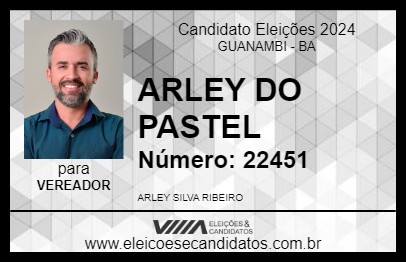 Candidato ARLEY DO PASTEL 2024 - GUANAMBI - Eleições