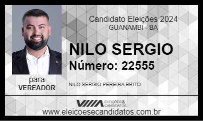 Candidato NILO SERGIO 2024 - GUANAMBI - Eleições