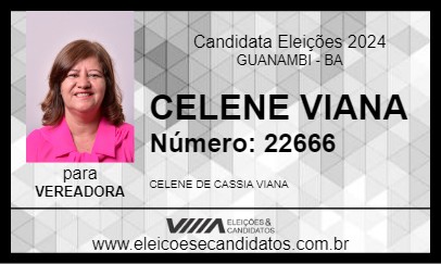 Candidato CELENE VIANA 2024 - GUANAMBI - Eleições