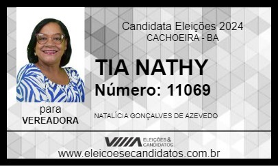 Candidato TIA NATHY 2024 - CACHOEIRA - Eleições