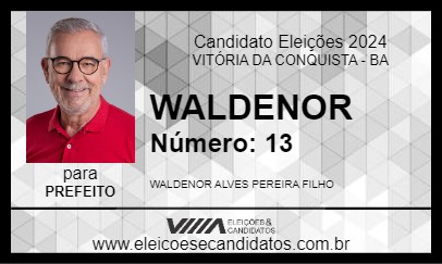 Candidato WALDENOR 2024 - VITÓRIA DA CONQUISTA - Eleições