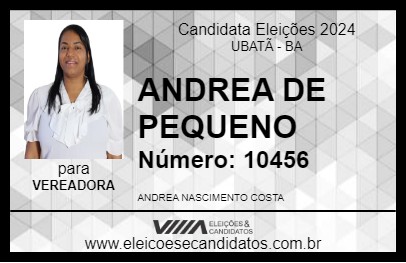 Candidato ANDREA DE PEQUENO 2024 - UBATÃ - Eleições