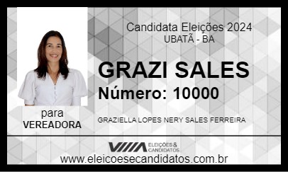 Candidato GRAZI SALES 2024 - UBATÃ - Eleições