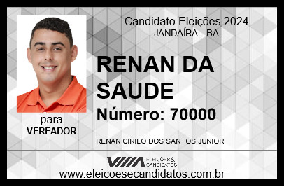 Candidato RENAN DA SAUDE 2024 - JANDAÍRA - Eleições