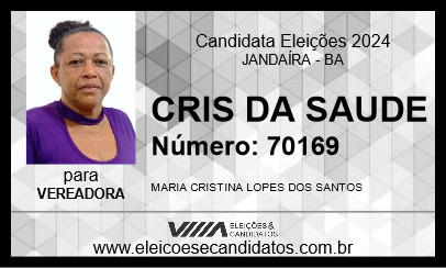 Candidato CRIS DA SAUDE 2024 - JANDAÍRA - Eleições