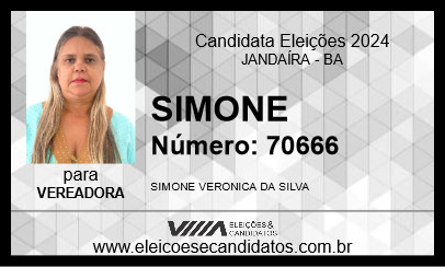 Candidato SIMONE 2024 - JANDAÍRA - Eleições