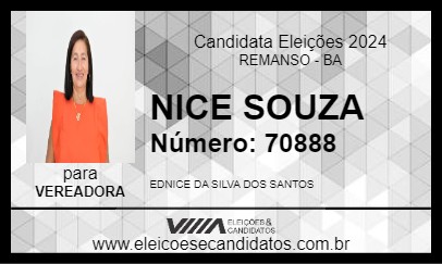 Candidato NICE SOUZA 2024 - REMANSO - Eleições