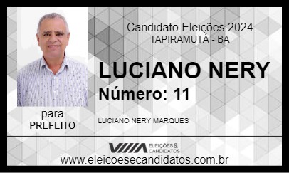 Candidato LUCIANO NERY 2024 - TAPIRAMUTÁ - Eleições