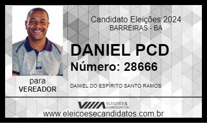 Candidato DANIEL PCD 2024 - BARREIRAS - Eleições