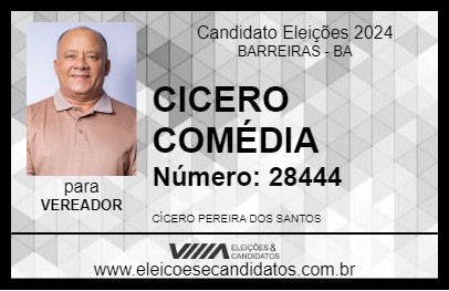 Candidato CICERO COMÉDIA 2024 - BARREIRAS - Eleições