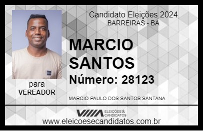 Candidato MARCIO SANTOS 2024 - BARREIRAS - Eleições