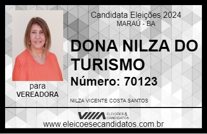 Candidato DONA NILZA DO TURISMO 2024 - MARAÚ - Eleições