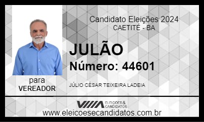 Candidato JULÃO 2024 - CAETITÉ - Eleições